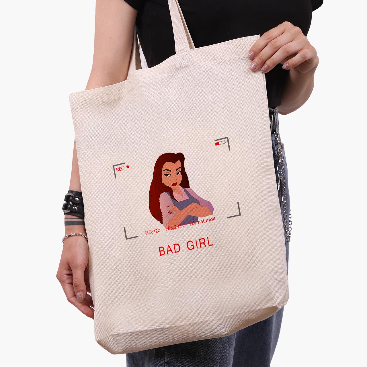 Эко сумка шоппер Принцеса Белль Дисней 41х39х8 см Бежевый (9227-1434-WTD)