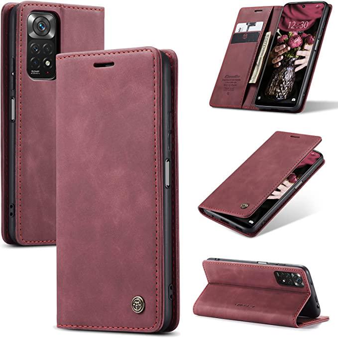 Чехол книжка с магнитом Xiaomi Redmi Note 11S CaseMe Wine (29284-42)