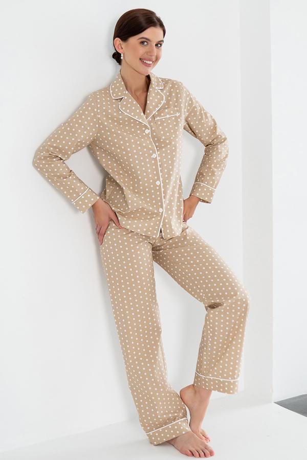 Пижамный костюм хлопковый Forly с брюками XL Creamy Flakes (HL0010-55-69_XL)