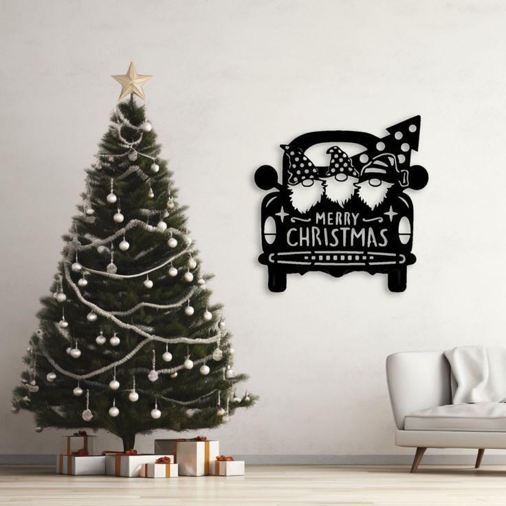 Панно картина новогодняя деревянная GreenDecor 50х49 см