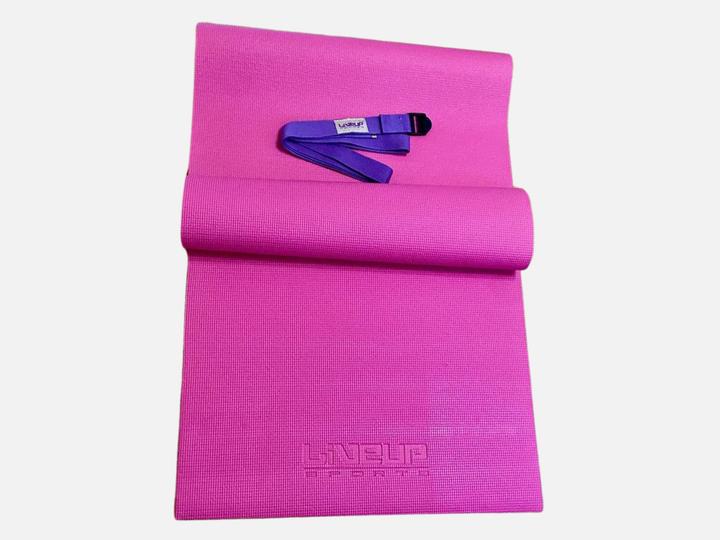 Комплект коврик и ремень для йоги LiveUp YOGA MAT + BELT Уни 173x61x0,4 см Розовый (LS3231-04p-Combo)