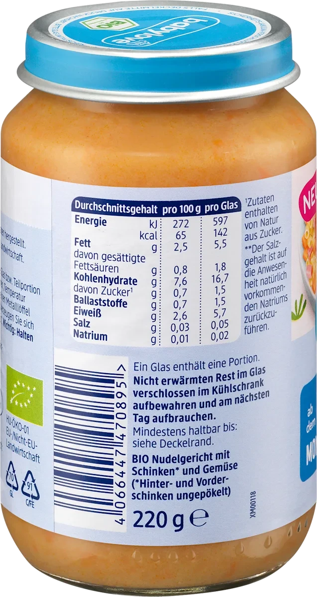 Макарони з шинкою та овочами для дітейBabylove з 8 місяців 220 г (2745688386) - фото 2 Макарони з шинкою та овочами для дітейBabylove з 8 місяців 220 г (2745688386) - фото 2