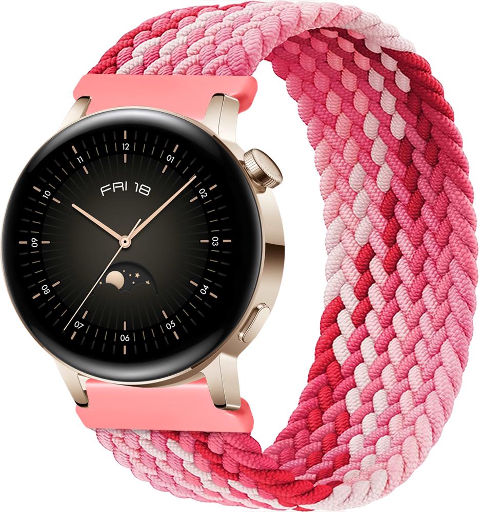 Ремінець Solo Loop Multi для Huawei Watch GT3 42 мм (135 мм) Pink White (26274-52)