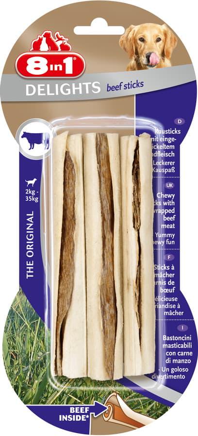 Функциональные лакомства для собак 
Палочки с говядиной 8в1 13 см 3 шт. (26108)