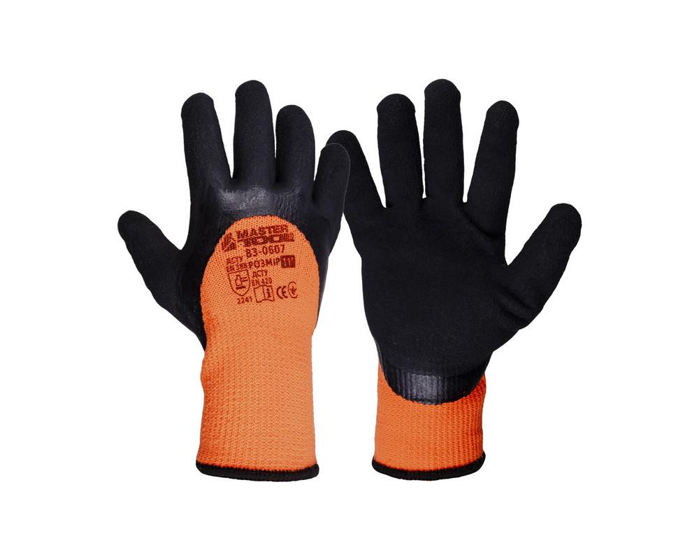 Рукавички акрилові MasterTool GM 3/4 11 Помаранчевий/Чорний (83-0607)