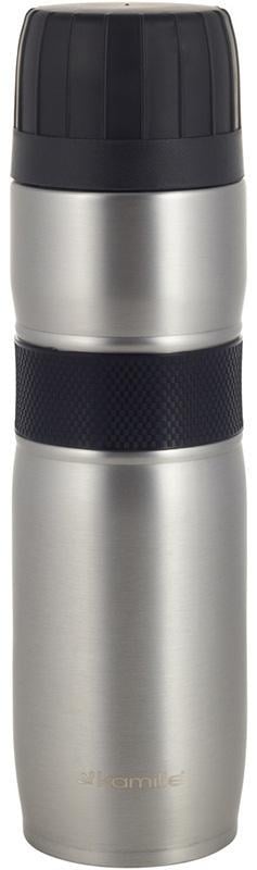 Термос Kamille Journey із силіконовою накладкою 950 мл Сірий