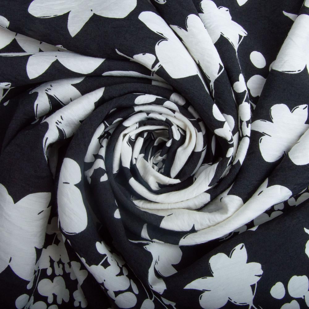 Ткань платяная вискоза Дуэт 90 г/м2 145 см Черный (26481)