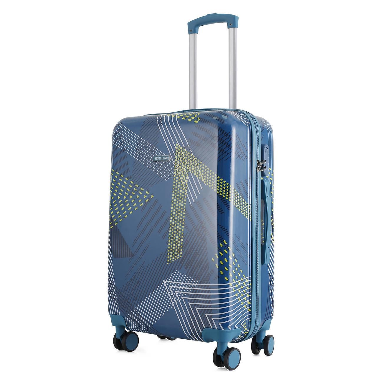 Чемодан SEMI LINE 24" M Blue Pattern (T5652-2) Чемодан SEMI LINE 24" M Blue Pattern (T5652-2)