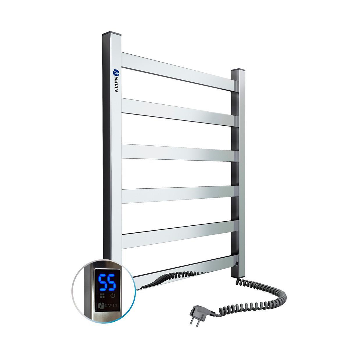 Полотенцесушитель электрический NAVIN Авангард Sensor правый с таймером 480х600 мм (2134805663)