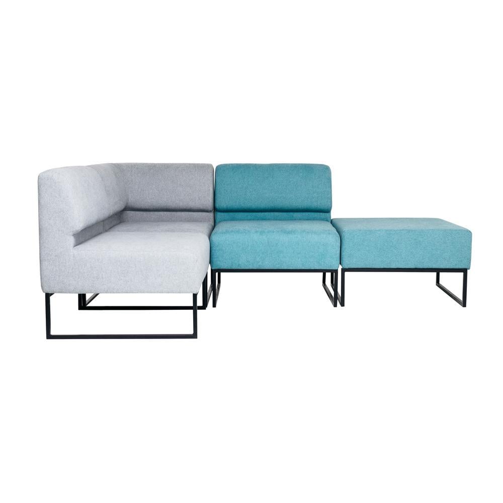 Диван Lounge Soft 4 модулі Grey/Turquoise (rich_sofa_00433)
