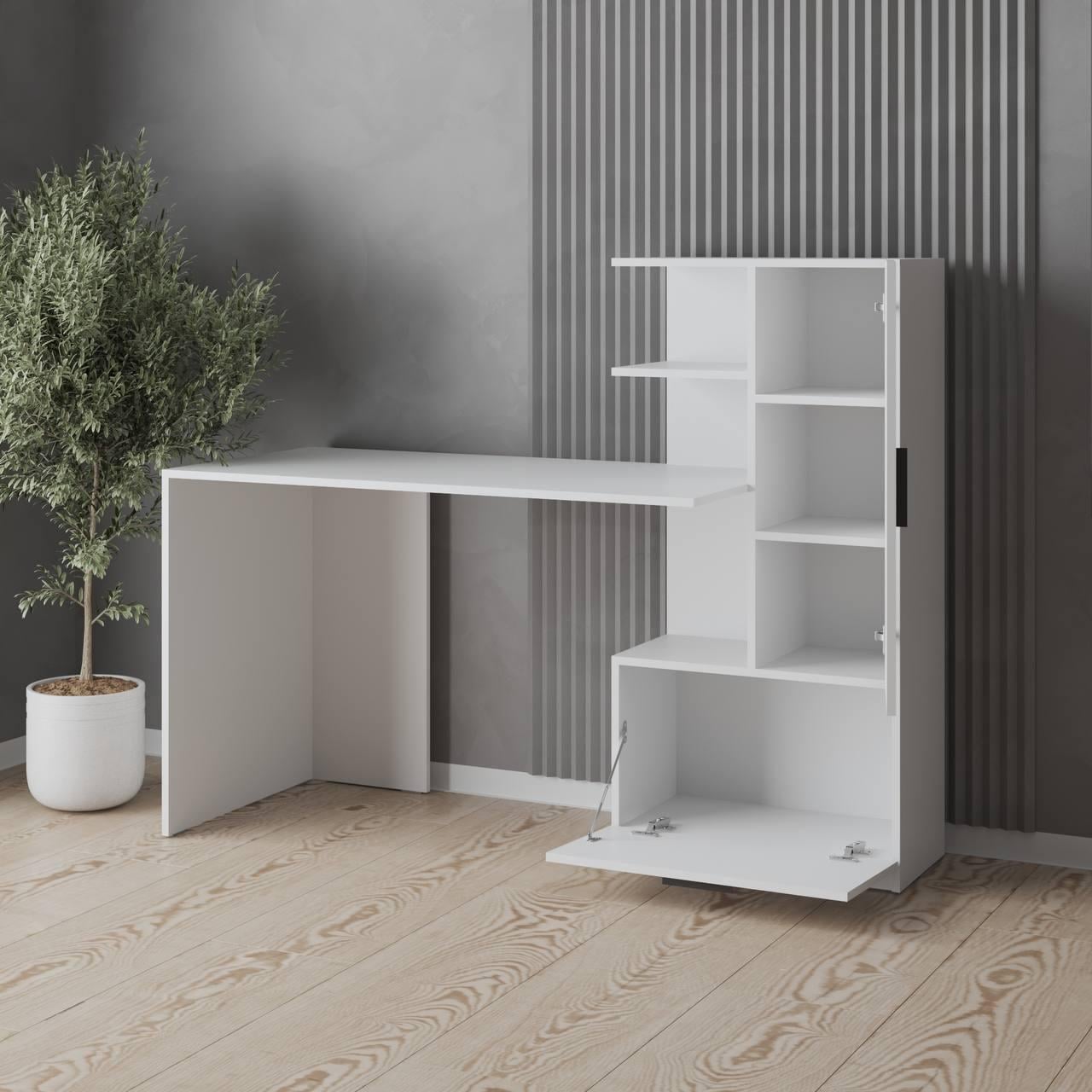 Письмовий стіл VAYS з полицями 150х58х122 см Білий (34060733)