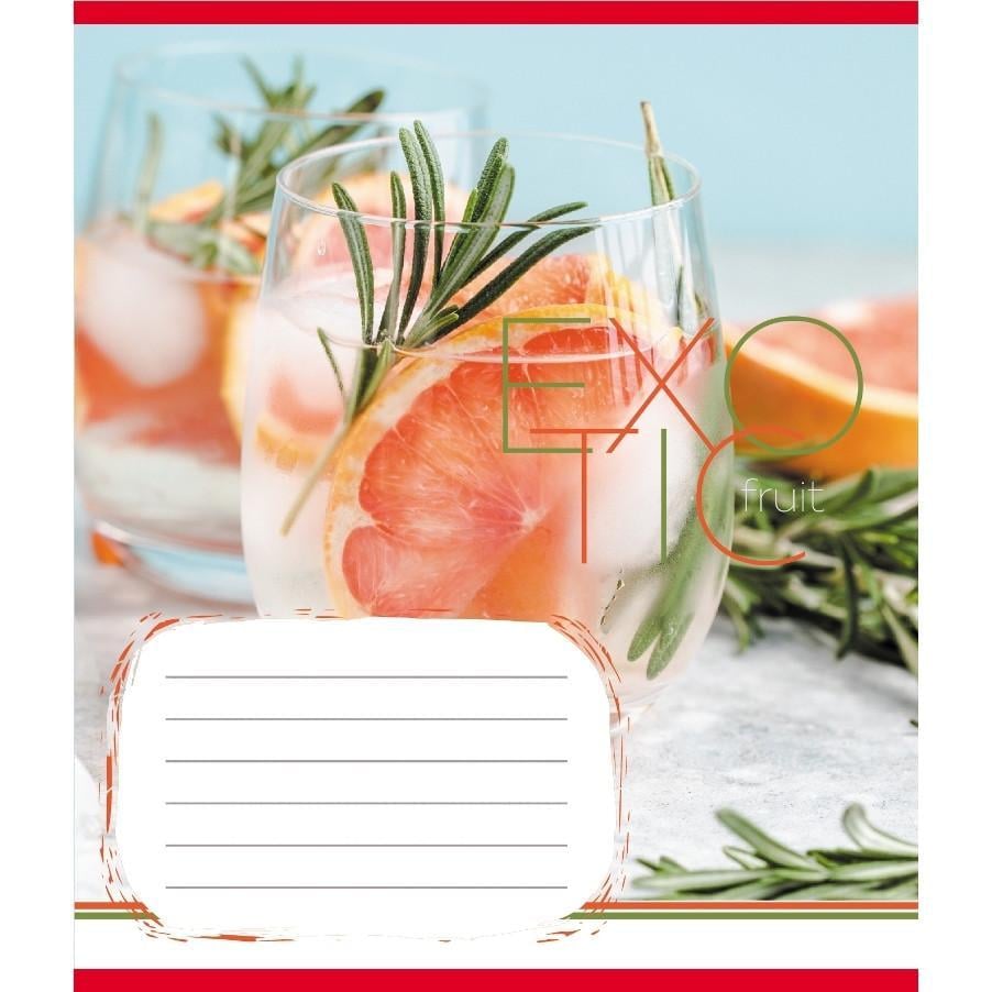 Шкільний зошит Екзотичні фрукти 048-590098K-5 в клітинку 48 аркушів (RLT55351)