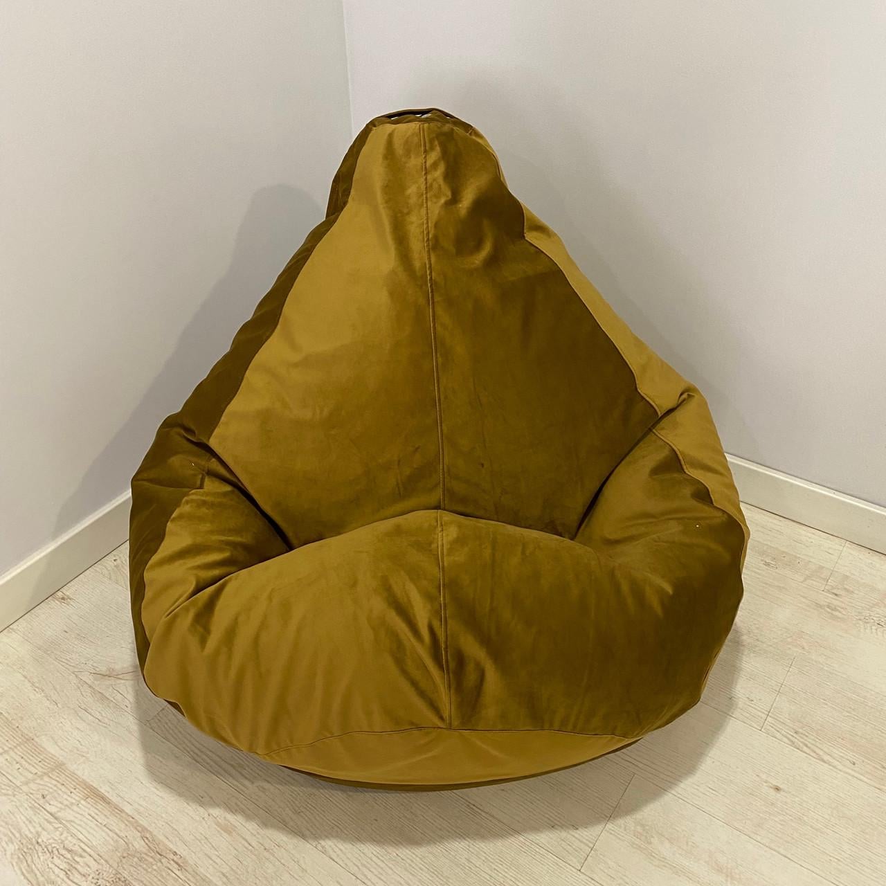 Бескаркасное кресло-мешок SkyPuff MEGA Груша Велюр Florida XXXL 160х120 см Bronze (160111)