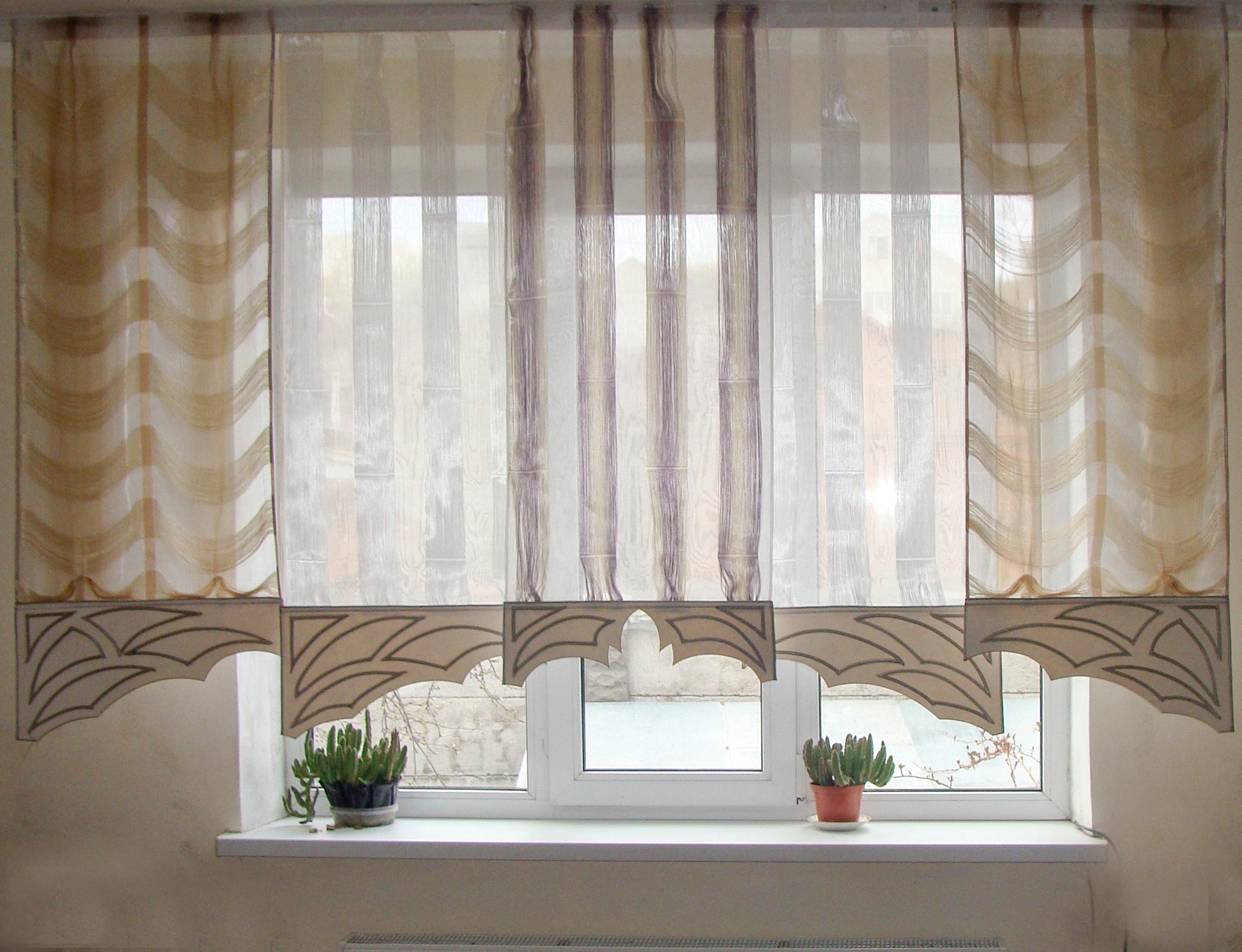 Комплект панельных занавесок Firanka Провисоны 5 шт. карниз 250 см Бежевый (62п)