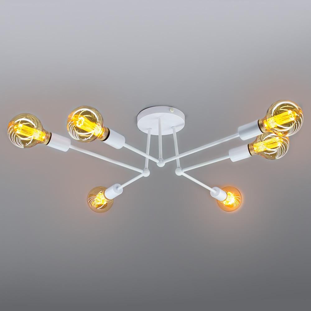 Люстра на 6 ламп ESLLSE BELFAST 6xE27 R 740x190 мм Білий - фото 10