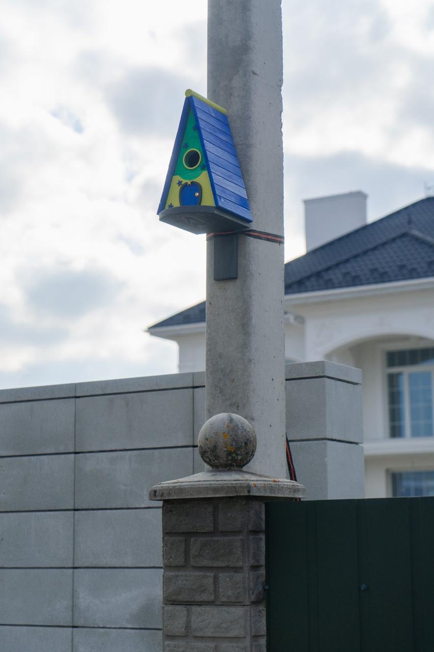 Дом для птиц Андромеда из древесины 325х290х210 мм Сапфировый - фото 6