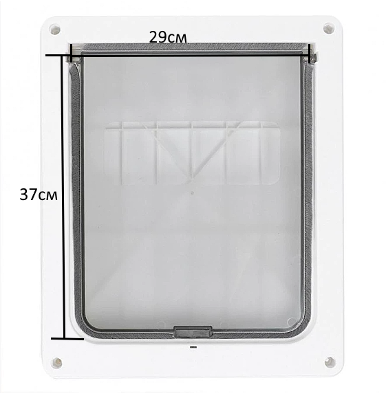 Дверцята для собак з рамкою 43x35,5x4 см Білий (2701758092) - фото 2