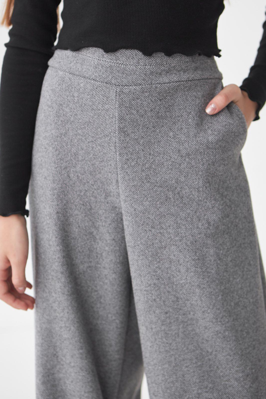 Брюки-палаццо для девочки Valza 3421 кашемировые 146 см Серый - фото 3