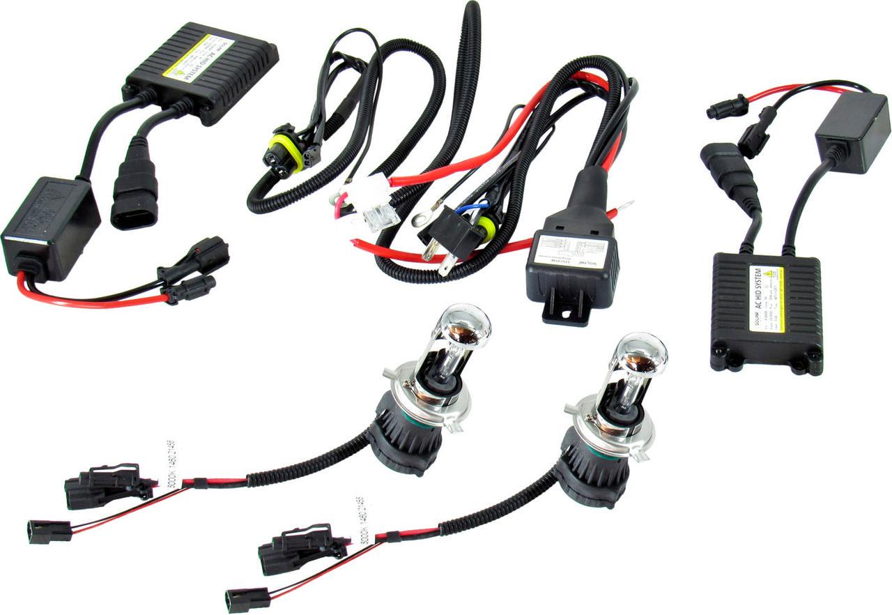 Набор автомобильных биксеноновых ламп Solar Bi-Xenon H4 6000K Ballast (4460)