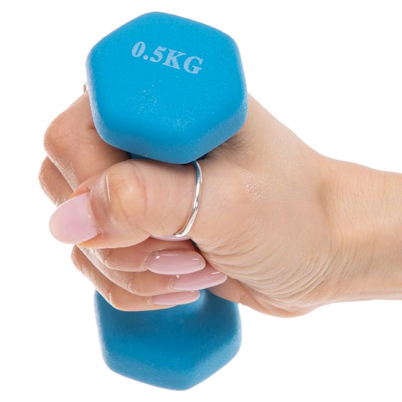 Гантель для фітнесу Zelart SP-Planeta Веселка TA-0001-0_5 1 шт. 0,5 кг Блакитний (DR004953) - фото 4 Гантель для фітнесу Zelart SP-Planeta Веселка TA-0001-0_5 1 шт. 0,5 кг Блакитний (DR004953) - фото 4