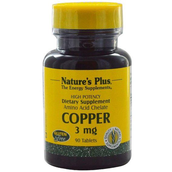 Микроэлемент Медь Nature's Plus Copper 3 мг 90 Tabs