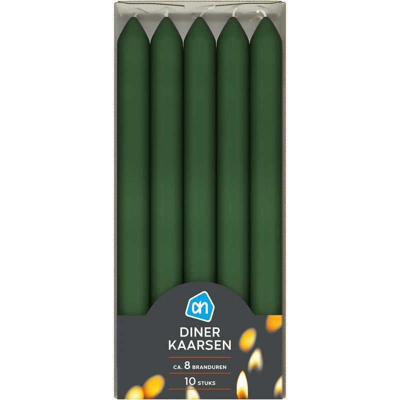 Свеча столовая AH темно-зеленая 230/20мм 10 шт. (1723297794)