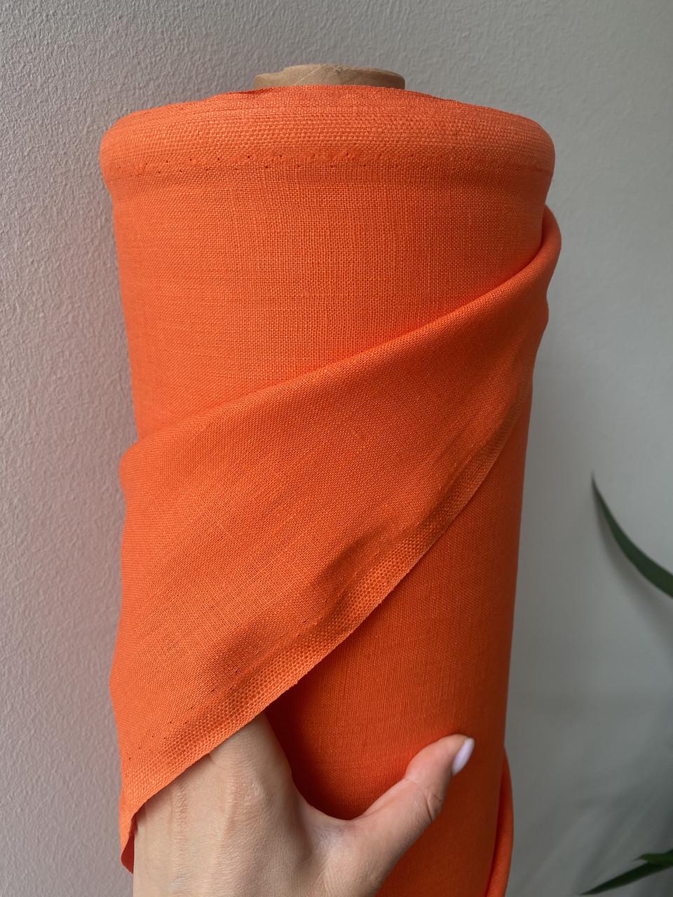Ткань Linen Plus 100% лен Оранжевый 392/545 - фото 9 Ткань Linen Plus 100% лен Оранжевый 392/545 - фото 9
