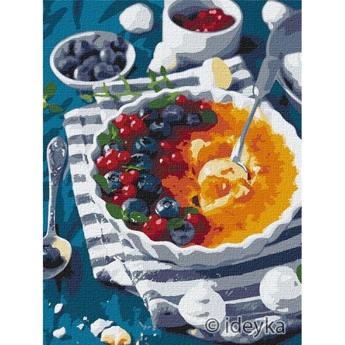 Набір для розпису номерів Чорничний крем-брюле KHO5615 30x40 см (RLT22115)