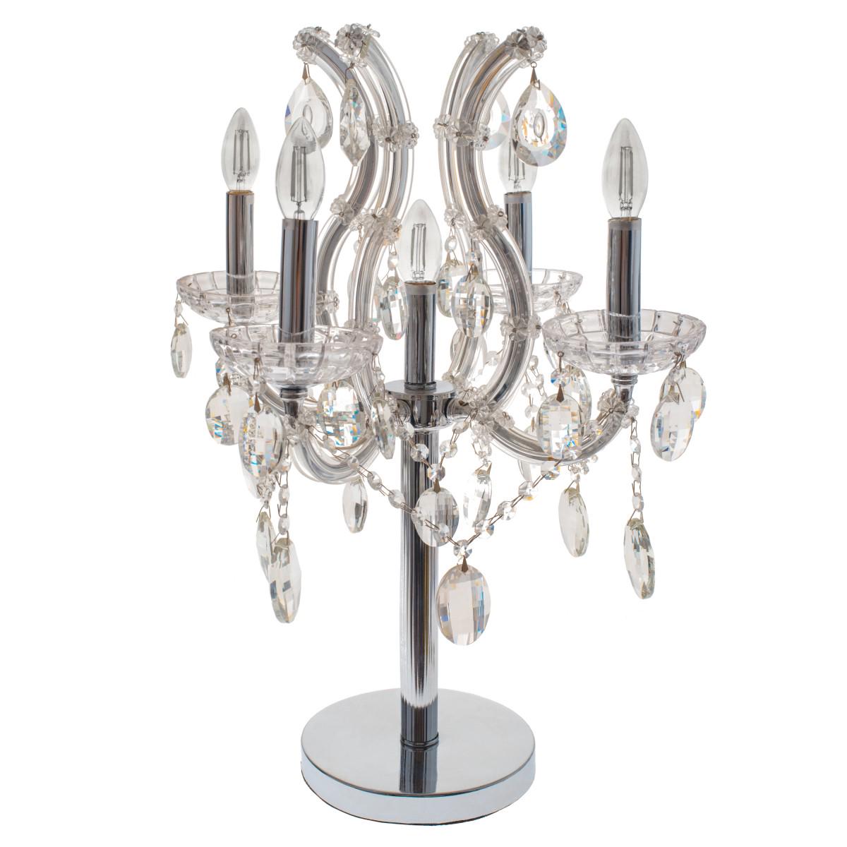 Настільна лампа в сучасному стилі кришталева Brille BCL-360T/4 E14 CH