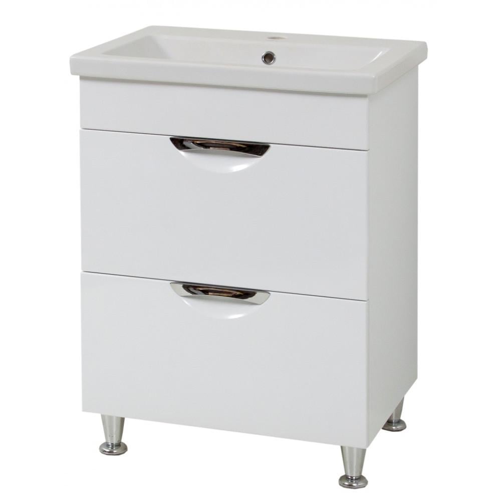 Тумба для ванной комнаты Лаура 60-2 с умывальником Como 60 см Белый (1854242471) Тумба для ванной комнаты Лаура 60-2 с умывальником Como 60 см Белый (1854242471)