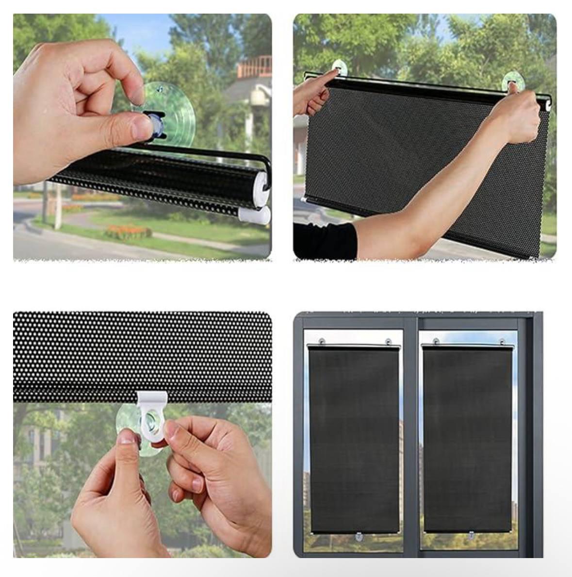 Шторка сонцезахисна рулонна на присосках для спальні/кухні/автомобіля 58х125 см (219fe473) - фото 4 Шторка сонцезахисна рулонна на присосках для спальні/кухні/автомобіля 58х125 см (219fe473) - фото 4