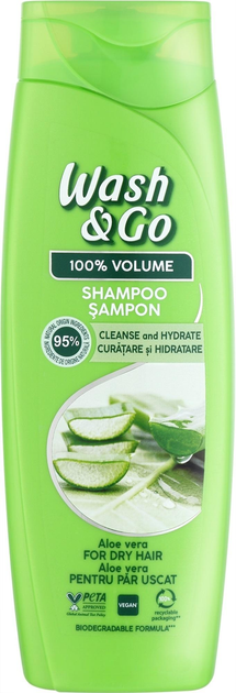 Шампунь з екстрактом алое вера для сухого волосся Wash & Go Shampoo With Aloe Vera Extract 360 мл