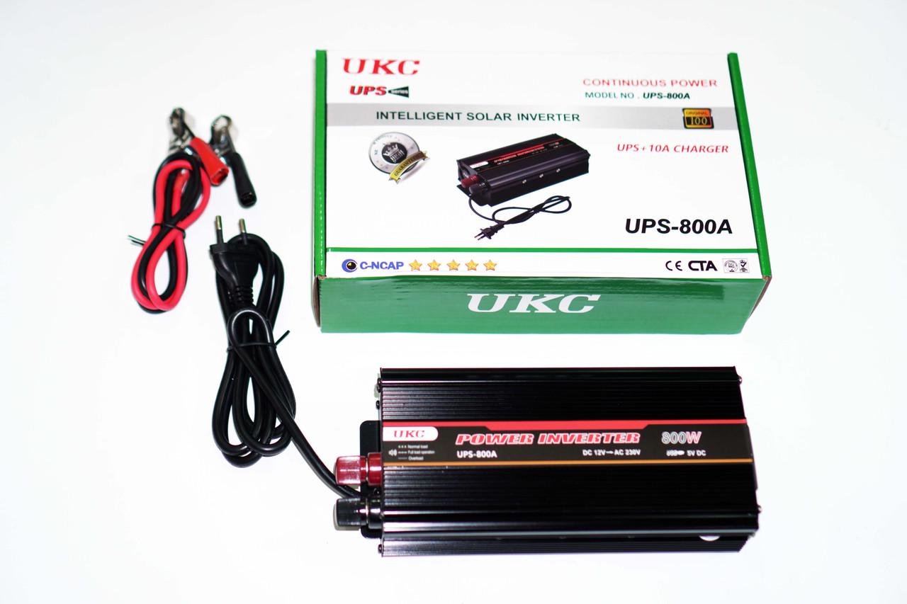 Автомобільний інвертор-перетворювач UKC 800W із зарядкою 12V-220V (18788252) - фото 3