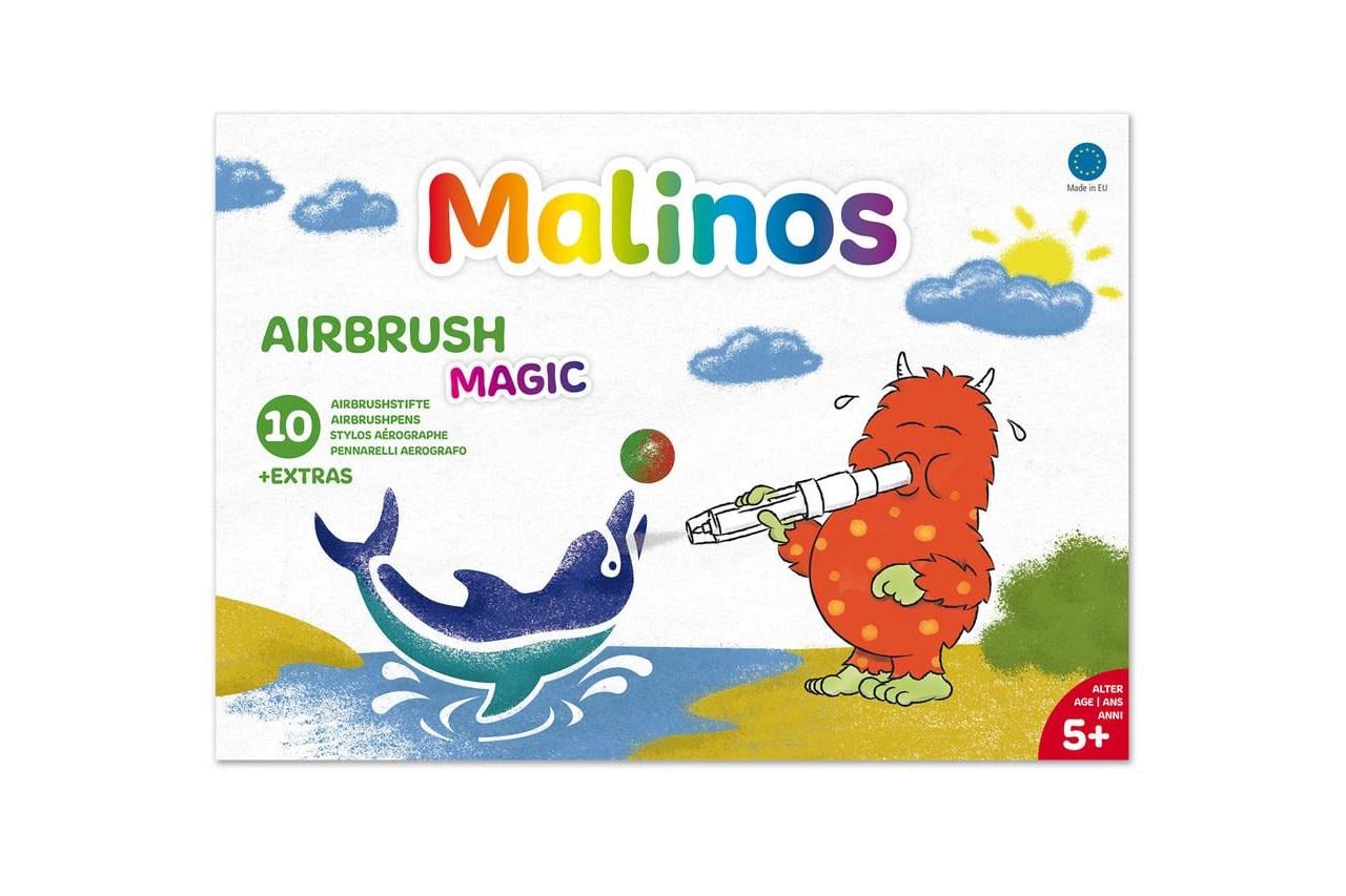 Фломастеры-аэрографы для ткани MALINOS BLOpens Magic 10 шт. (300964)