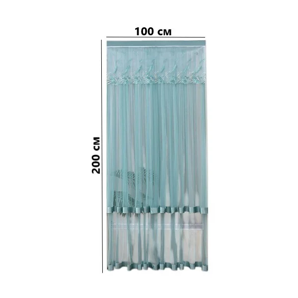 Штора межкомнатная 100x200 см Зеленый (Q00602) - фото 9