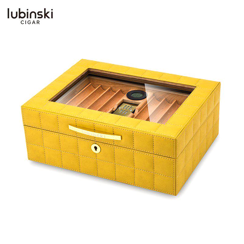 Х'юмідор для 50 сигар Lubinski YL Leather Cedar Wood Elc. - фото 3