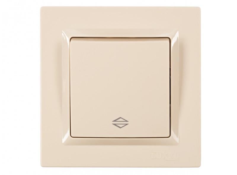 Выключатель одноклавишный проходной Luxel JAZZ 9315 Кремовый (27552375)