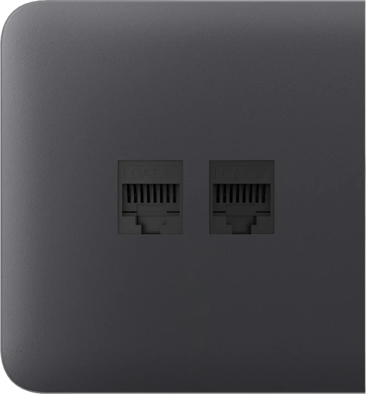 Панель бічна для вбудованої інтернет-розетки Ajax SideCover LAN Graphite (2890076270)