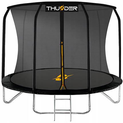 Батут Thunder з внутрішньою сіткою 435 см Чорний (12k_11111435) - фото 1