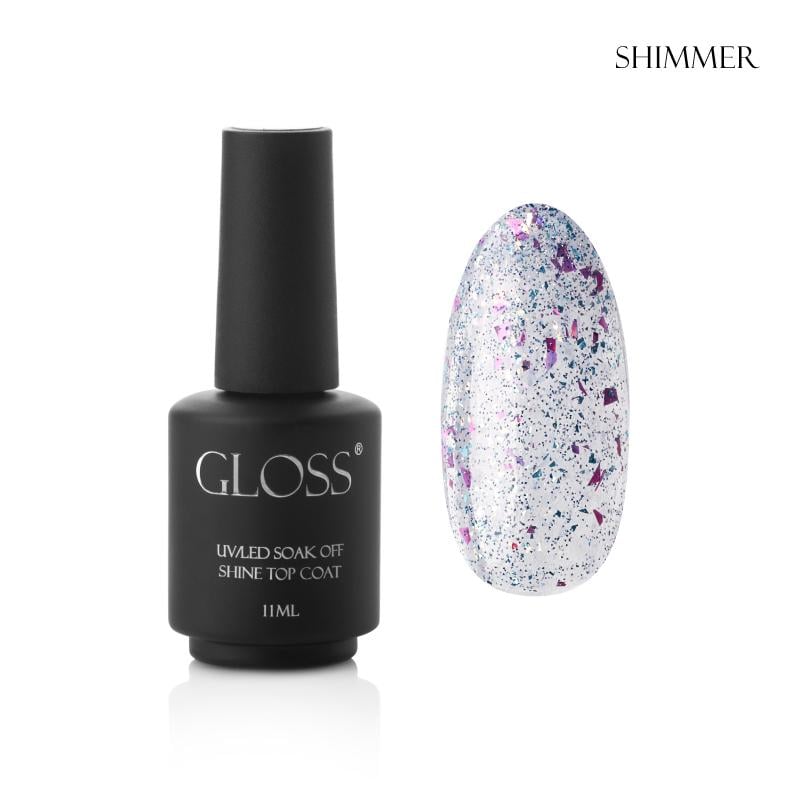 Топ для гель-лаку GLOSS Shine top coat 11 мл Shimmer (63739)