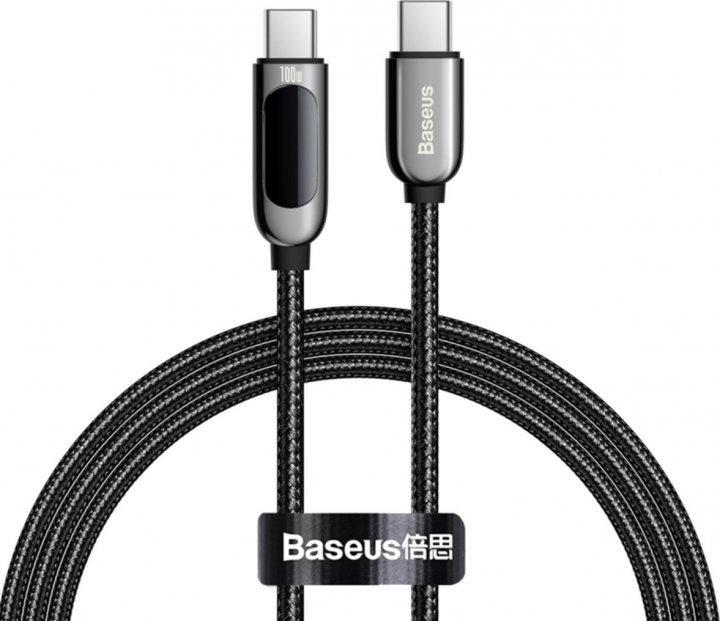 Кабель Baseus CATSK-B01 Display Fast Charging Data Cable Type-C to Type-C 100W 1 м Black