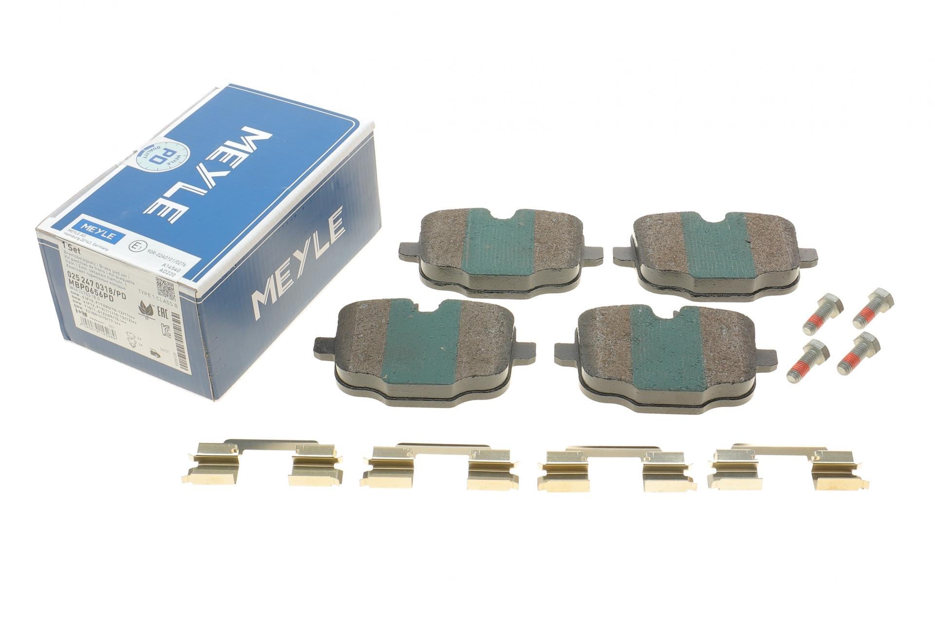 Колодки тормозные задние Meyle BMW 5 F10/F11/6 F12/F13/ 7 G11/G12/ X5 G05/ X6 G06/ X7 G0710- (025 247 0318/PD)