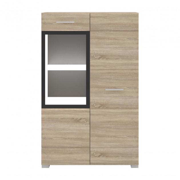 Вітрина для кабінету дводверна Gerbor Вушер REG1D1Wm/L 800х375х1275 мм Дуб сонома (c1956a08)