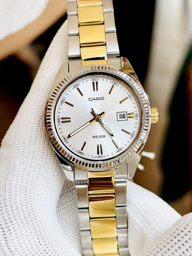 Наручные часы женские Casio LTP-1302SG-7A Timeless Collection Lady Timeless Collection Белый (2916189585)