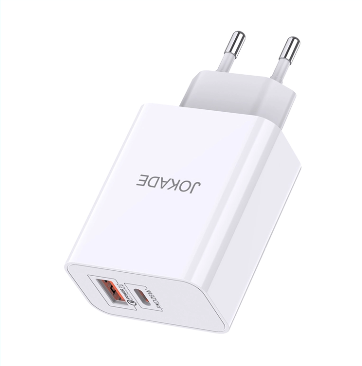 Зарядное устройство сетевое Jokade JB027 Fusheng USB + Type-C PD25W + QC3.0 White (11254491)