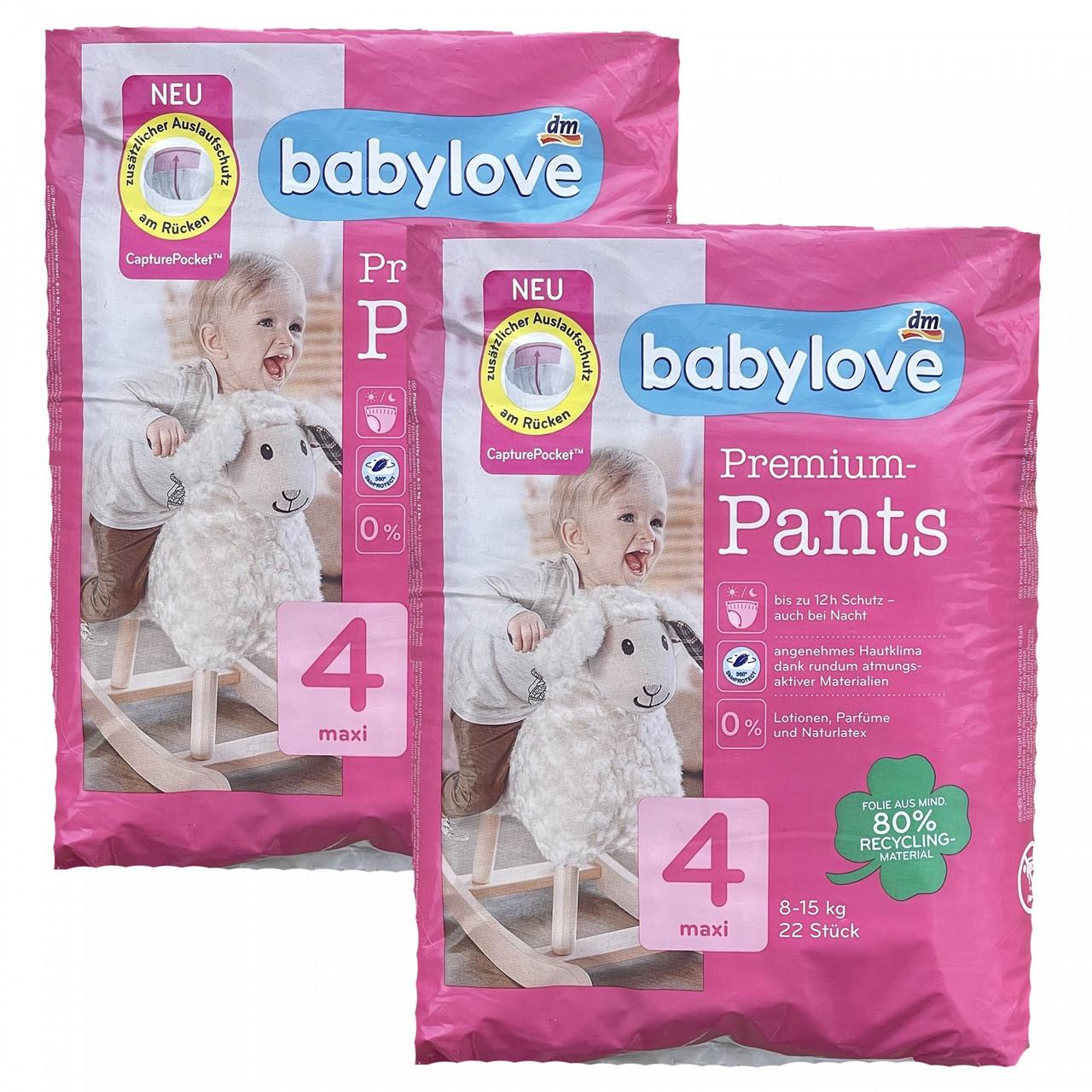 Підгузки-трусики дитячі Babylove Premium р. 4 Maxi 8-15 кг 44 шт. (1891323235)