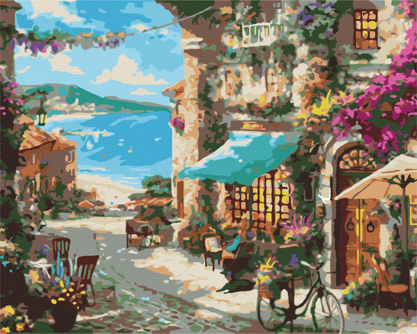 Картина по номерам Brushme Улица Приморского городка 40x50 см (BS31563)