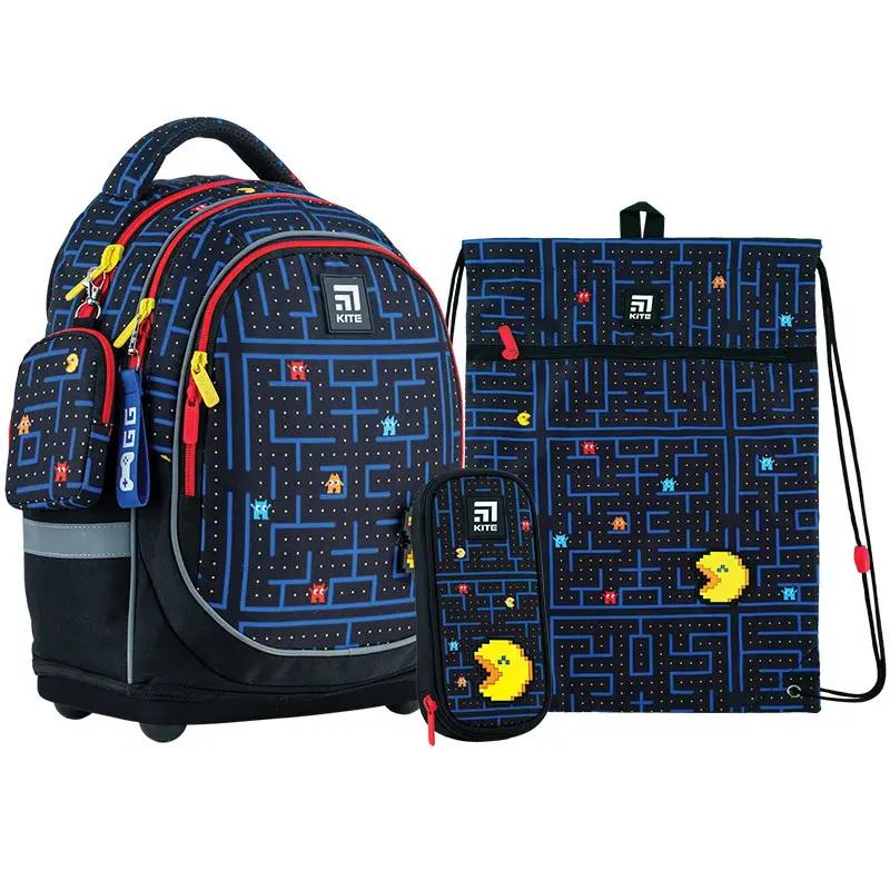 Школьный рюкзак KITE SET K24-724S-3 Let's play с пеналом и сумкой для обуви (994217)