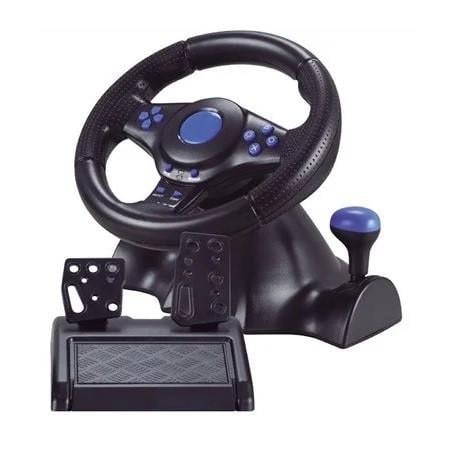 Ігрове кермо з педалями Vibration Steering wheel дротове 3в1 (4_00342)