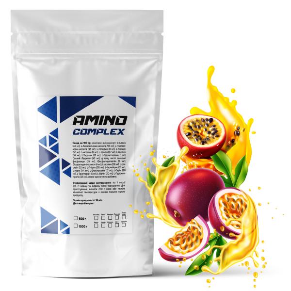 Амінокомплекс Amino Complex Маракуйя 90% білка на 40 порцій 1 кг (21-125-am-m1)